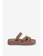Dámske sandále na platforme s remienkami Khaki Liorine