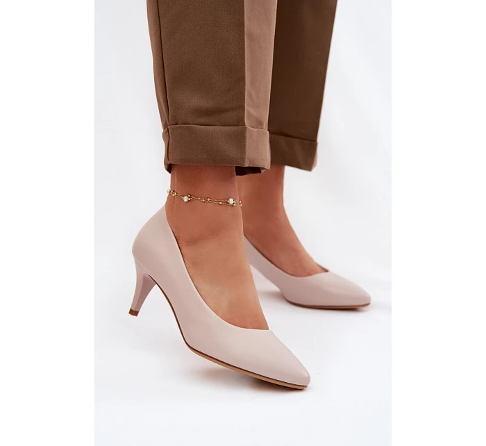 Lodičky z eko kůže Sergio Leone světle šedé