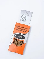 Béžové voskované tenké šnúrky Corbby
