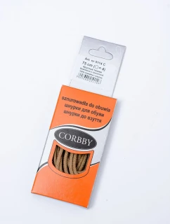 Corbby Beżowe Woskowane Cienkie Sznurowadła B