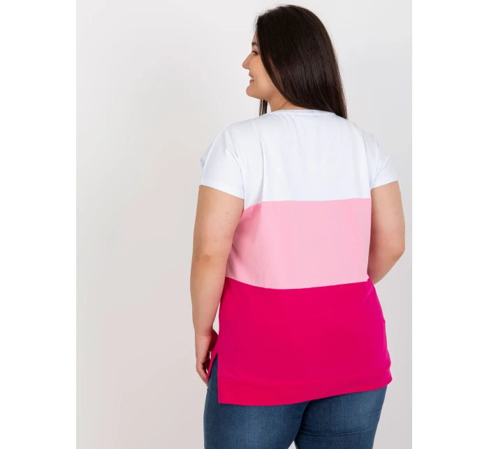 Blúzka RV BZ 8778.48 biele a ružové Blúzka RV BZ 8778.48 biele a ružové