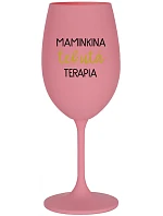 MAMA FLUID THERAPY - ružový pohár na víno 350 ml