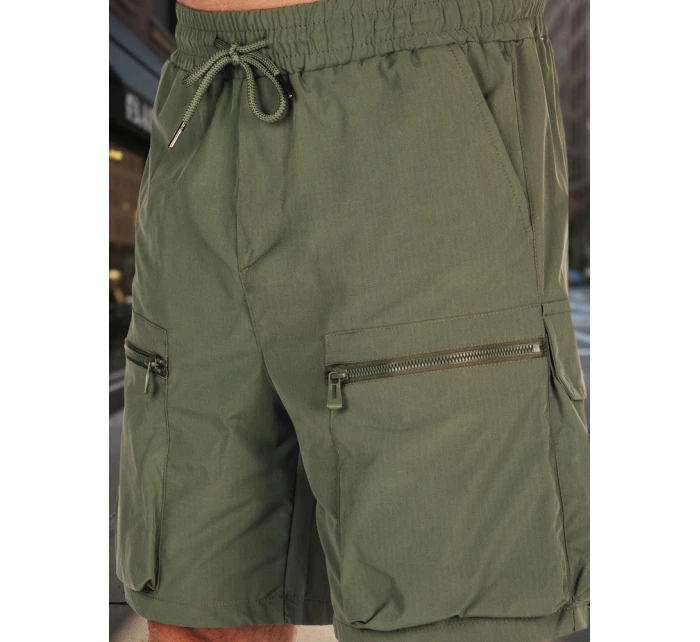 Pánské látkové bojové šortky zelené Dstreet model 21988604 - FashionStreet