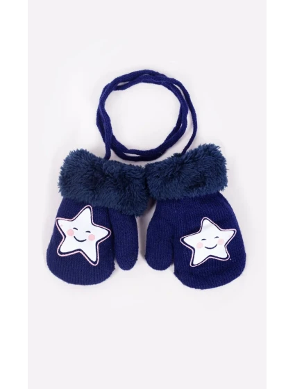 Dívčí rukavice RED  se šňůrkou model 20482503 - Yoclub