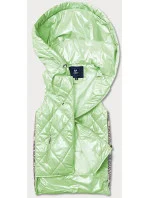 Lesklá dámska vesta v mätovej farbe (AG3-02)