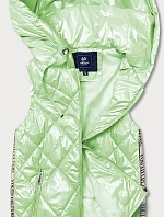 Lesklá dámska vesta v mätovej farbe (AG3-02)