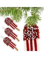 ZMRZLINOVÁ DEKORÁCIA ZÁVESNÁ OZDOBA 3KS BIELA