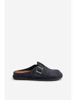 Wygodne Kapcie Męskie Z Klamrą Inblu SI000019 Grafitowe