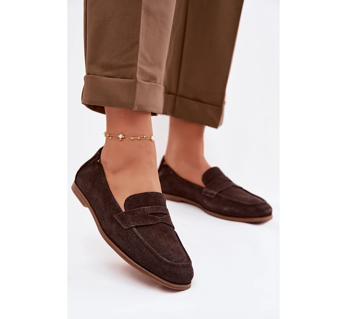 Mokasiny z Přírodního Semiše Vinceza 18122 Čokoládové Mokasiny z Přírodního Semiše Vinceza 18122 Čokoládové
