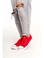 Damskie Klasyczne Niskie Trampki Big Star DD274339 Czerwone Damskie Klasyczne Niskie Trampki Big Star DD274339 Czerwone