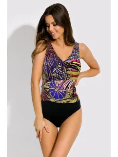 Jednodielne plavky PERU čierne s potlačou - Mediolano