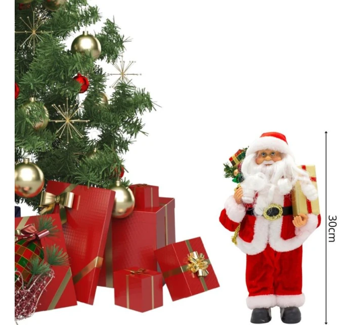 Vianočné dekoratívne mickey stojace deluxe 30cm RED detské Vianočné dekoratívne mickey stojace deluxe 30cm RED detské