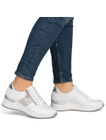 Dámské tenisky s polovičním zipem bílé model 22021873 - Rieker