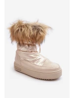 Dámské Sněhule S Kožíškem Béžové Big Star model 21637425 - Big Star Shoes