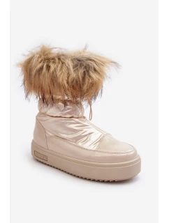 Dámské Sněhule S Kožíškem Béžové Big Star model 21637425 - Big Star Shoes