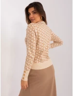 Sweter AT SW model 21798044 beżowy - FPrice Sweter AT SW model 21798044 beżowy - FPrice