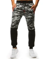 Pánske maskáčové sivé tepláky FashionStreet UX3493