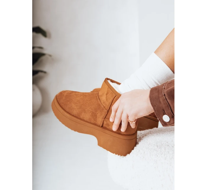 Dámské sněhule na tlusté podrážce camel Dstreet model 21994496 - FashionStreet Dámské sněhule na tlusté podrážce camel Dstreet model 21994496 - FashionStreet