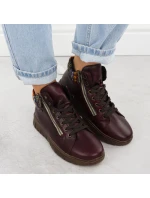 Dámské kožené vínové model 21905379 - Rieker