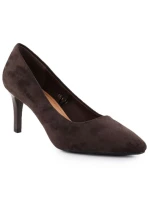 Dámské čokoládové semišové lodičky na jehlovém podpatku Sergio model 21906220 - LEONE