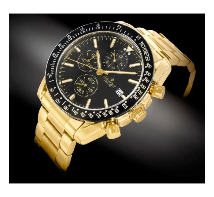 Pánské hodinky Chronograph Sapphire Gold Black model 21807593 - Giewont Pánské hodinky Chronograph Sapphire Gold Black model 21807593 - Giewont