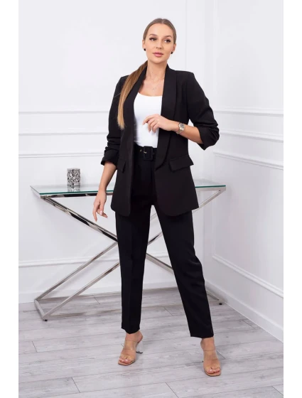 Elegantní souprava saka a kalhot černé barvy Elegantní souprava saka a kalhot černé barvy