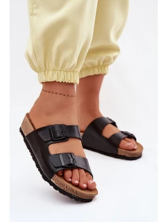 Dámské pantofle s přezkami Inblu NM000039 Černé