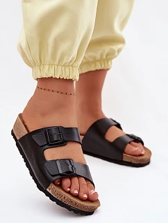 Dámské pantofle s přezkami Inblu NM000039 Černé