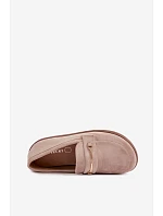Barefoot mokasíny se zlatým detailem béžové model 22368159 - Boto