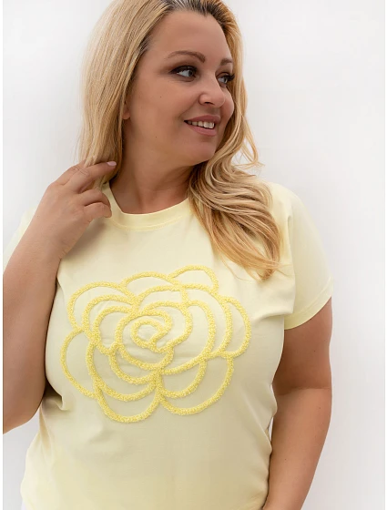T shirt RV TS model 22172999 jasny żółty - FPrice