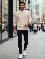 Pánsky béžový sveter FashionStreet WX2258z