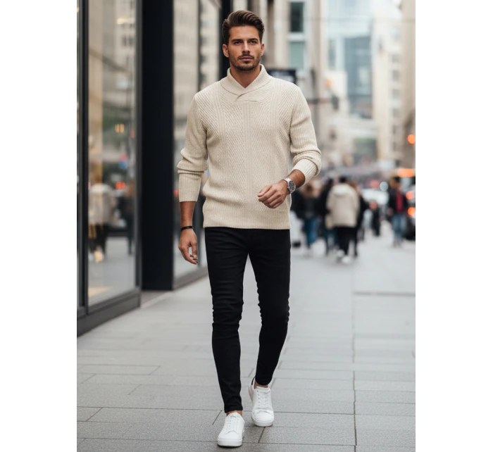 Pánsky béžový sveter FashionStreet WX2258z