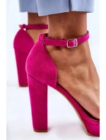 Semišové sandále na podpätku Fuchsia Spectacular Semišové sandále na podpätku Fuchsia Spectacular
