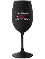 SOM KRÁSNA A SEXY! (A TIEŽ model 22163940 čierny pohár na víno 350 ml - Giftela SOM KRÁSNA A SEXY! (A TIEŽ model 22163940 čierny pohár na víno 350 ml - Giftela