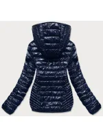 Tmavomodrá dámska prešívaná bunda (B9752)