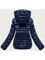 Tmavomodrá dámska prešívaná bunda (B9752)