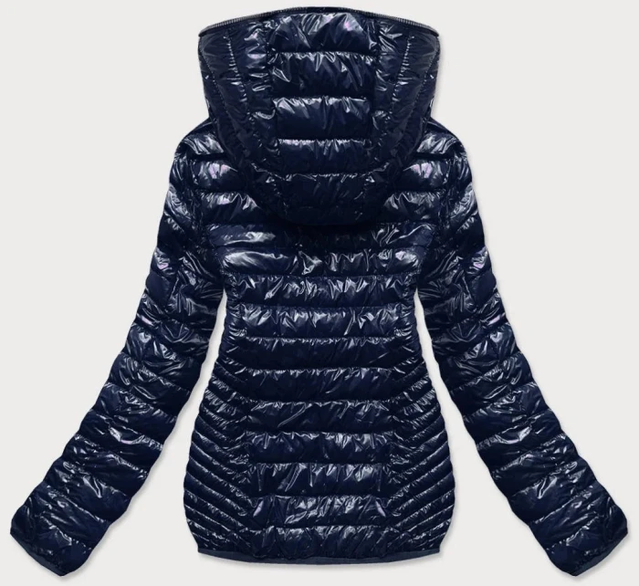 Tmavomodrá dámska prešívaná bunda (B9752)