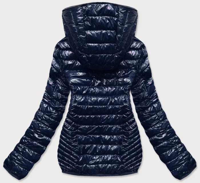 Tmavomodrá dámska prešívaná bunda (B9752)