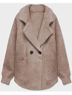 Krátký béžový přehoz přes oblečení typu alpaka model 22148429 - MADE IN ITALY