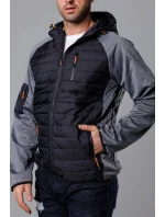 pánská sportovní bunda z různých spojených materiálů model 18347865 - J.STYLE pánská sportovní bunda z různých spojených materiálů model 18347865 - J.STYLE