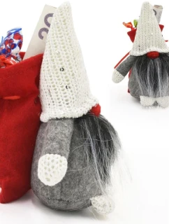 Dekoratívny marshmallow s darčekovým vrecúškom 15 cm červený