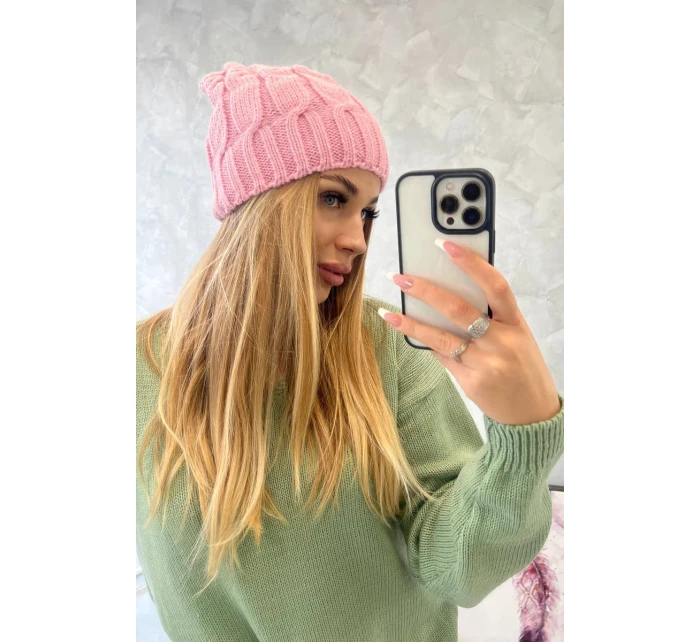 Fleecová čiapka Iwona K221 pink