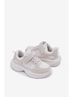 Dětské sportovní boty tenisky na suchý zip bílé model 21700754 - Boto Dětské sportovní boty tenisky na suchý zip bílé model 21700754 - Boto