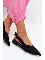 Balerínky so zlatou prackou Eco Suede Black Palerra Balerínky so zlatou prackou Eco Suede Black Palerra