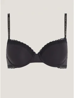 Dámska podprsenka TONAL LACE DEMI-CUP BRA UW0UW04546 BDS Black - Tommy Hilfiger
