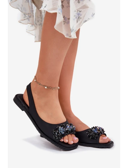 Dámské Ploché Sandály S Černé model 21698325 - S.Barski