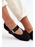 Dámské baleríny s páskem Černé Pamira Dámské baleríny s páskem Černé Pamira