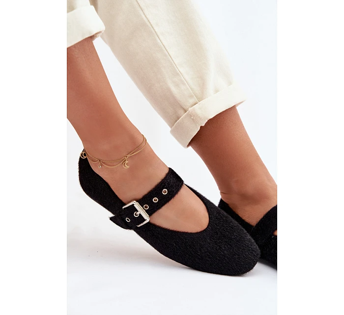 Dámské baleríny s páskem Černé Pamira Dámské baleríny s páskem Černé Pamira