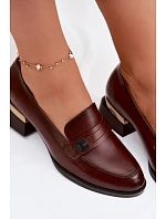 Dámské polobotky na klínu Vinceza 58625 Hnědé