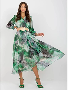 Dámske šaty 3062 4.17P čierna a zelená - FPrice